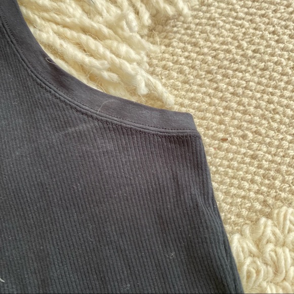 HANRO black ribbed scoopneck tank top M - Picture 6 of 10